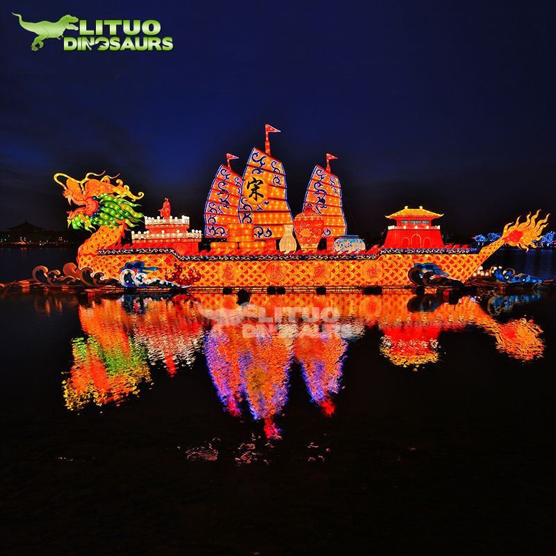 3Dragon Boat Silk Lantern(001)