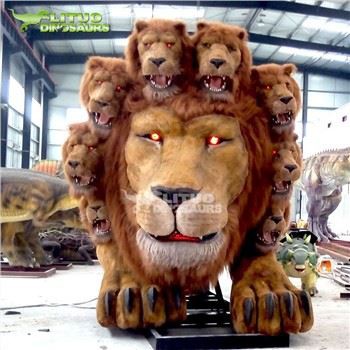 Sou entènèt jwèt Animatronic Nine Head Lion